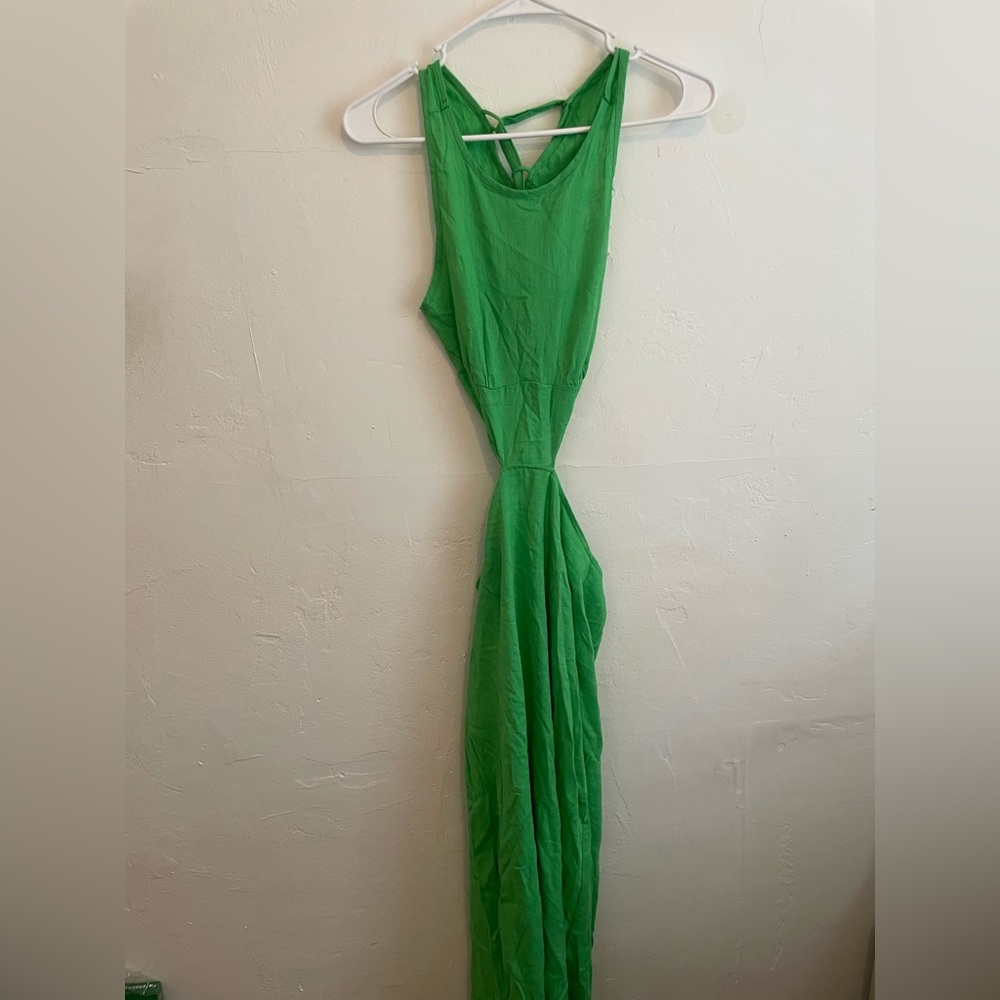 SHEIN Strappy Back Long Linen Dress